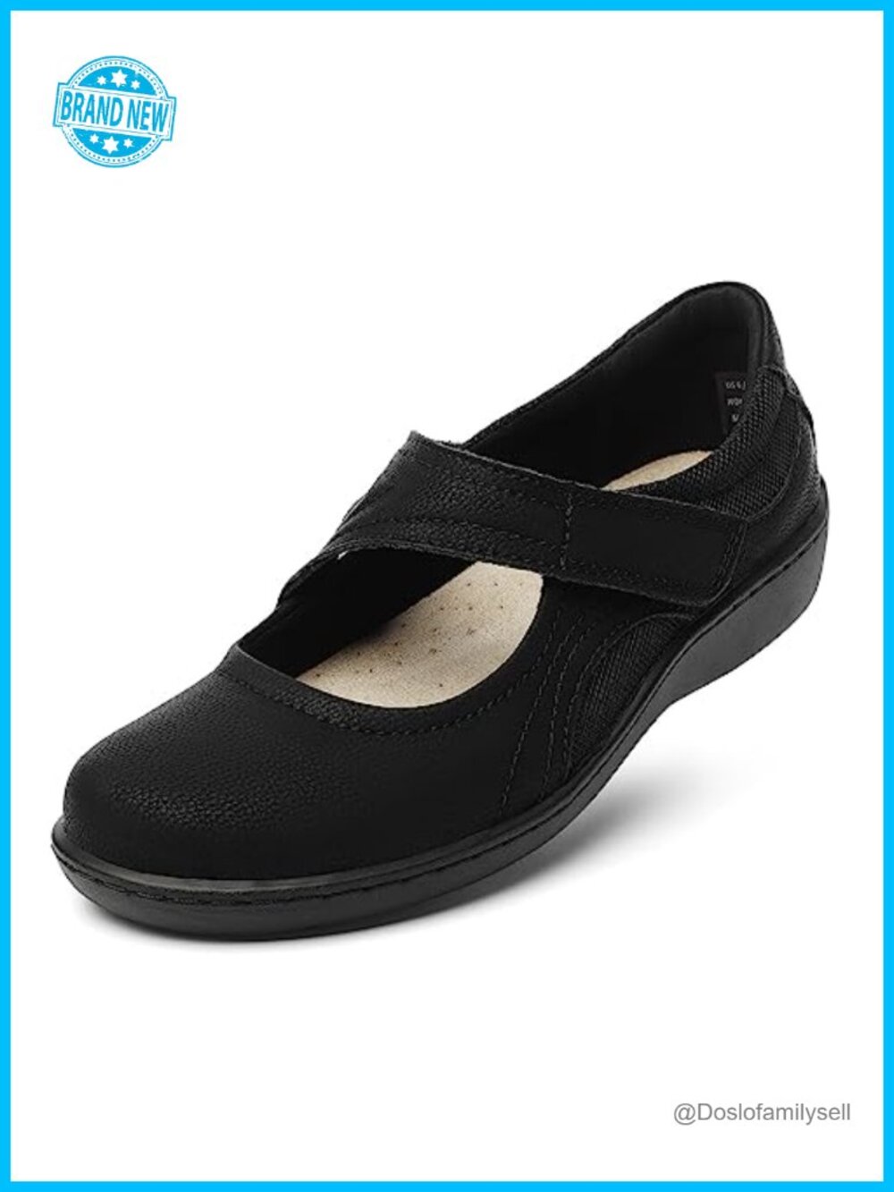Mary Jane Flats Closed Toe Slip On Lightweight Memory Foam Walking Shoes